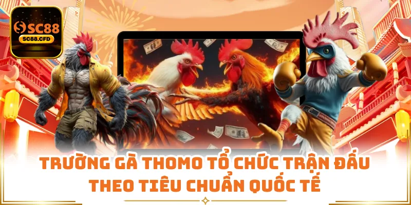 Trường gà Thomo tổ chức trận đấu theo tiêu chuẩn quốc tế